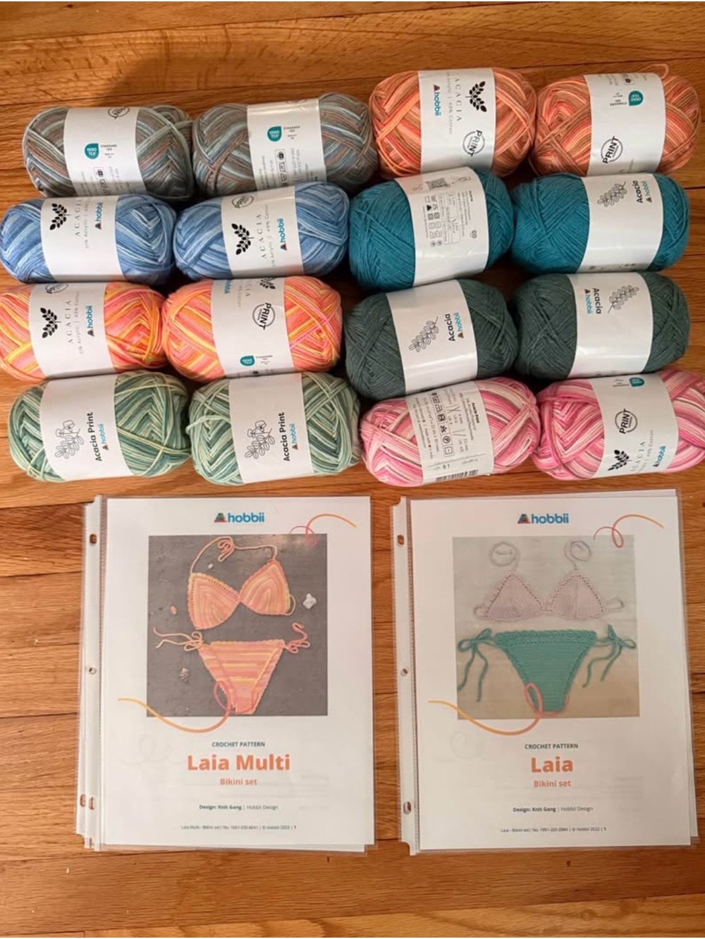 Hobbii Multi Crochet Yarn Bundle - Assorted Pastel & Teal Colors
